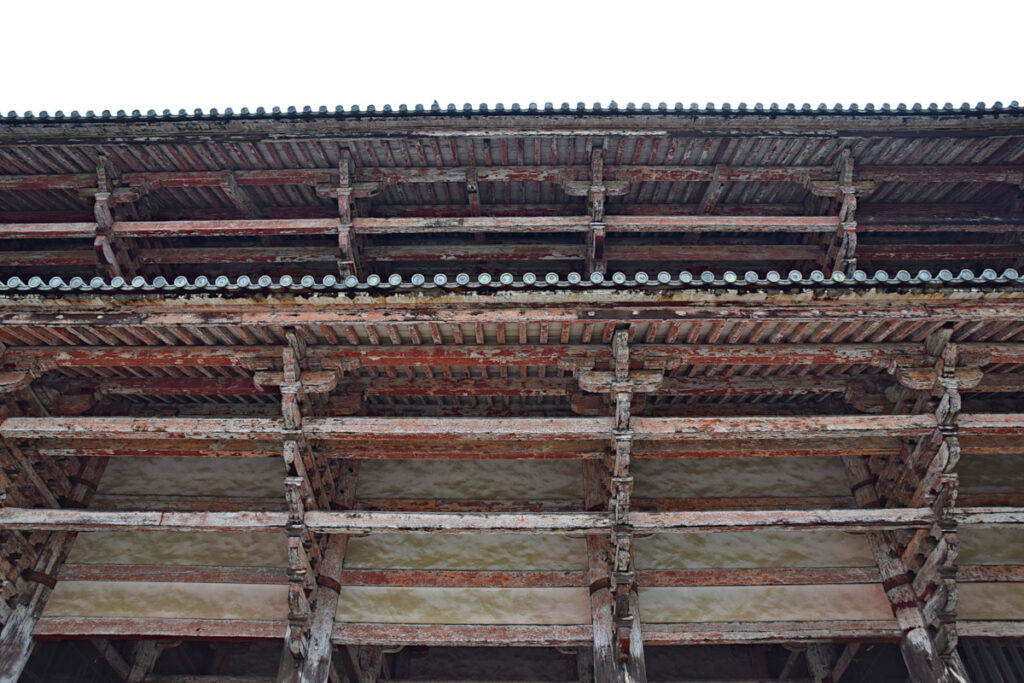 Closeup of Nandaimon Gate at Nara Park