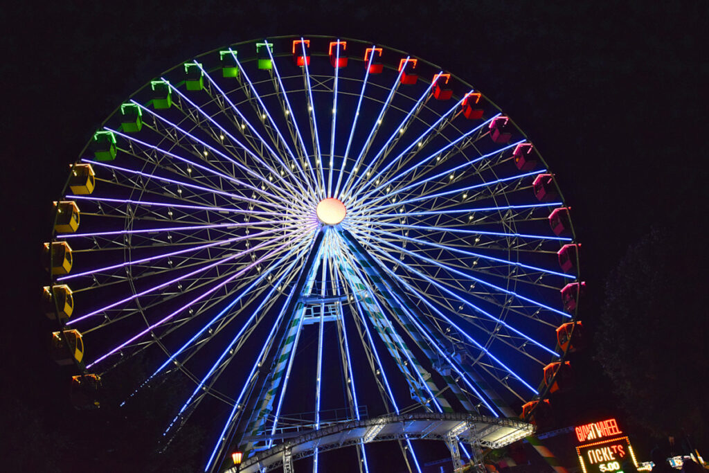 Minnesota State Fair Ferris wheel at night