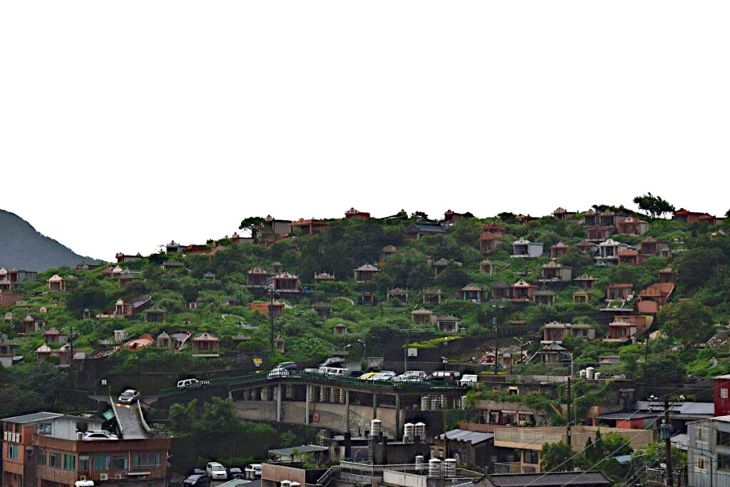 Mountainside buildings in Jiufen