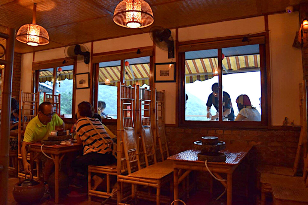People enjoying tea in Jiufen