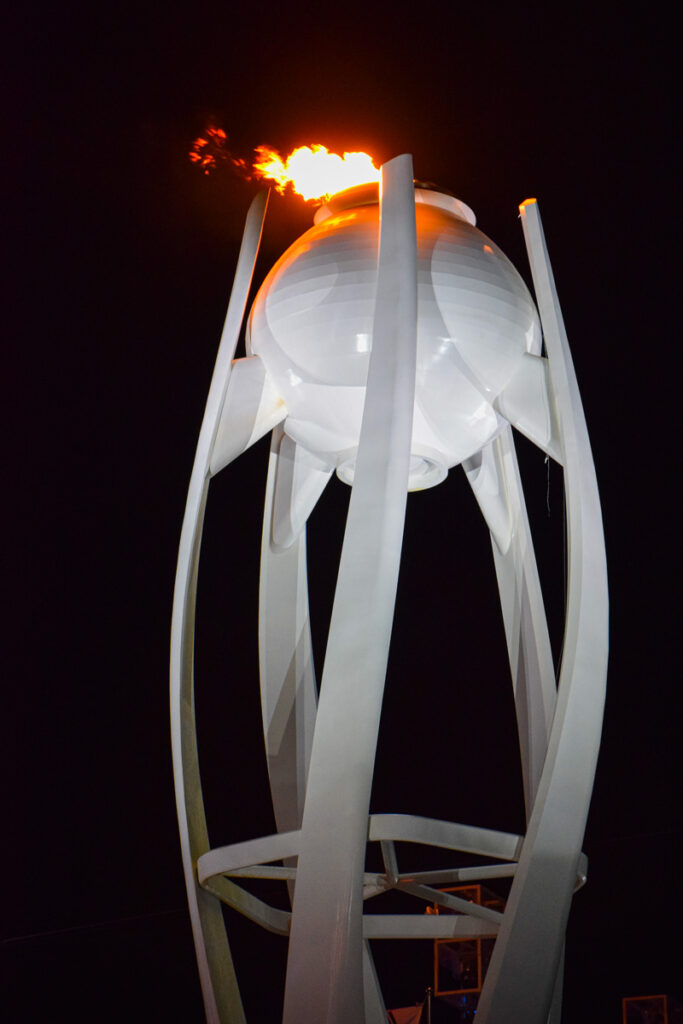 The Olympic Torch at the PyeongChang Olympics