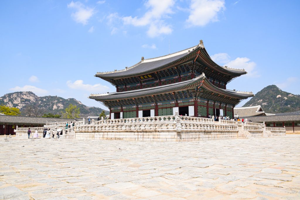 Geunjeongjeon, the Throne Hall, at Gyeongbokgung Palace in Seoul