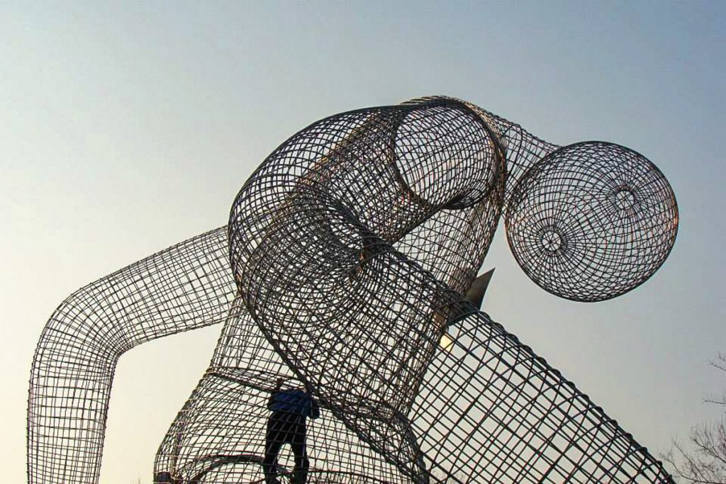 Humanoid sculpture at Seoul Forest